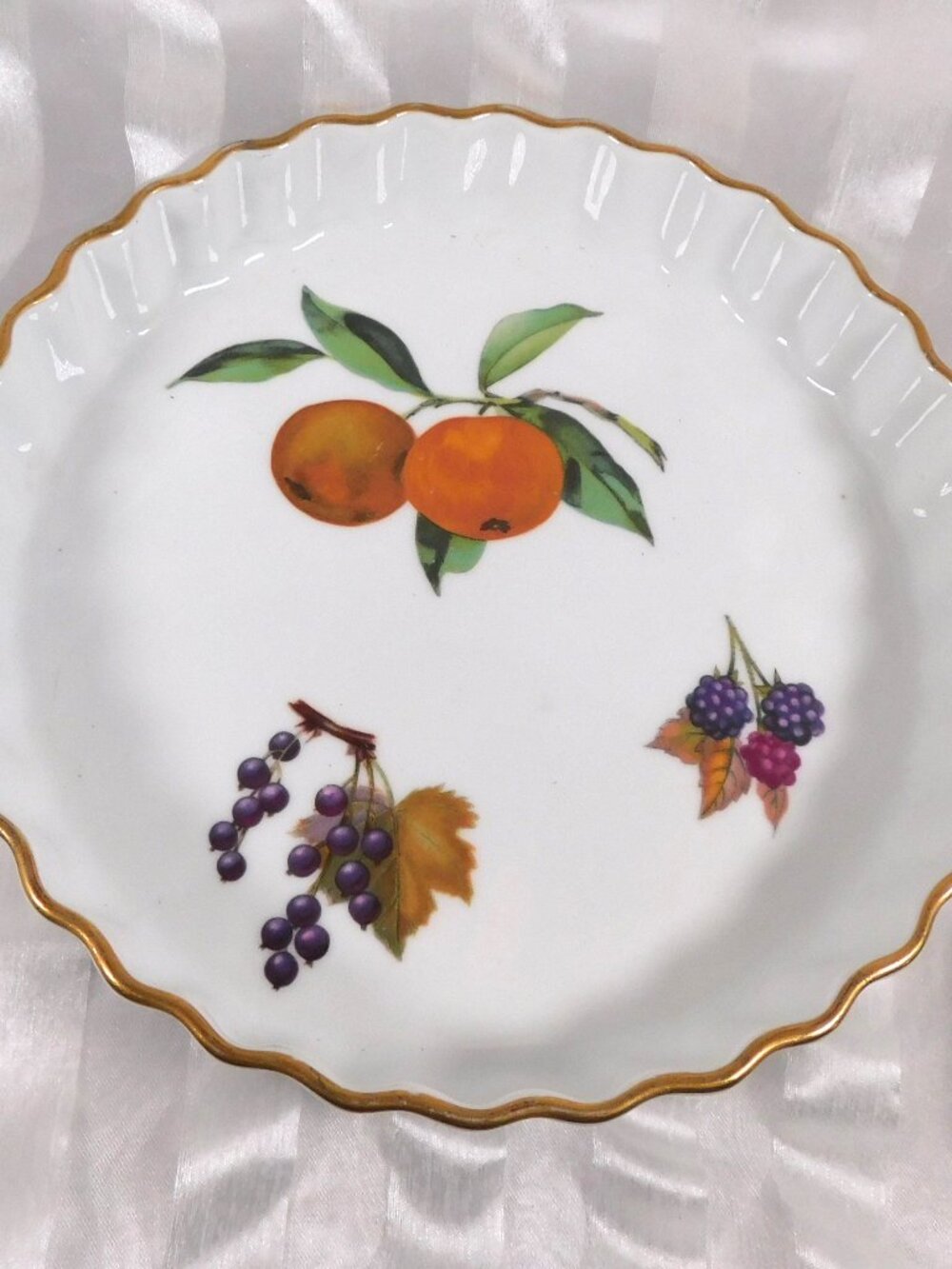 Royal Worcester Fluted Tart Pan # 27065